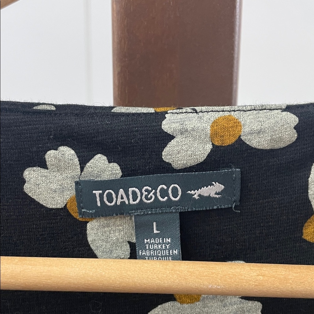 Toad & Co Rosemarie Sleeveless Dress Black Daisy Print - Picture 2 of 4